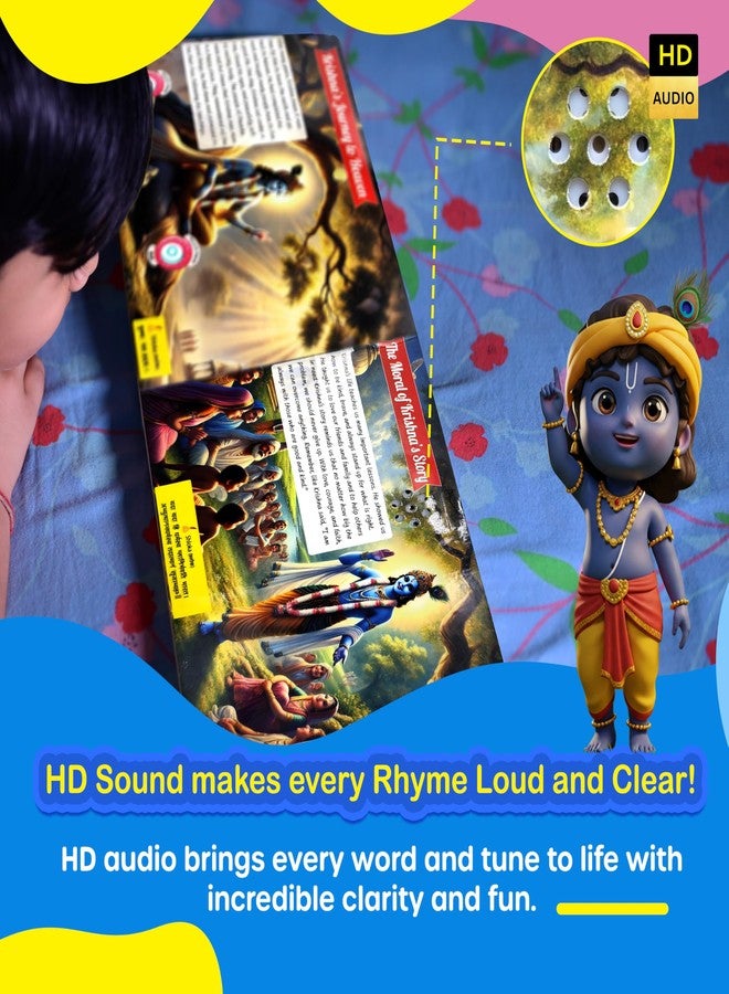 Kiddale’s Krishna Musical Storyteller Sound Book for Kids| English & Hindi Audio Story Book| Introduce Lord Krishna & Indian Culture | Ideal Gift for Children 2-7 Years - Image 5